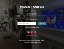 Tablet Screenshot of hawaiianoutpost.com